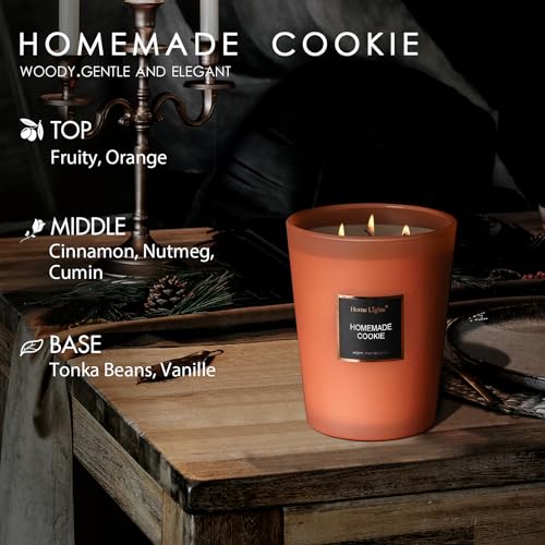 Homelightsscentedcandlescandlesforhomescentedlargejararomatherapycandlesnaturalsoywax130hourslongburningcandlesgifthomemadecookie  Urban Country Home Decor Homelights scented candles candles for home scented large jar aromatherapy candles natural soy wax 130 hours long burning candles gift homemade cookie  urban country home decor