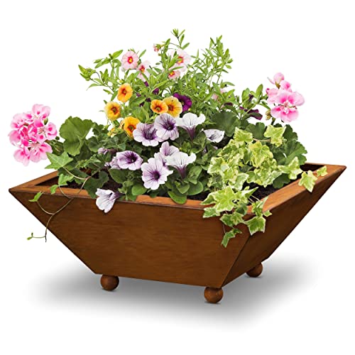 Bol patiné avec pieds sphériques Rostikal pour sublimer la table de jardin