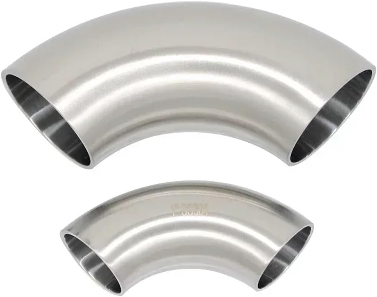 1pcs Grade Elbow 304 Stainless Steel 90 Degree Internal and External Polishing Stamping Bright Welding Pipe Fittings Elbow(SS304,2-1/2")