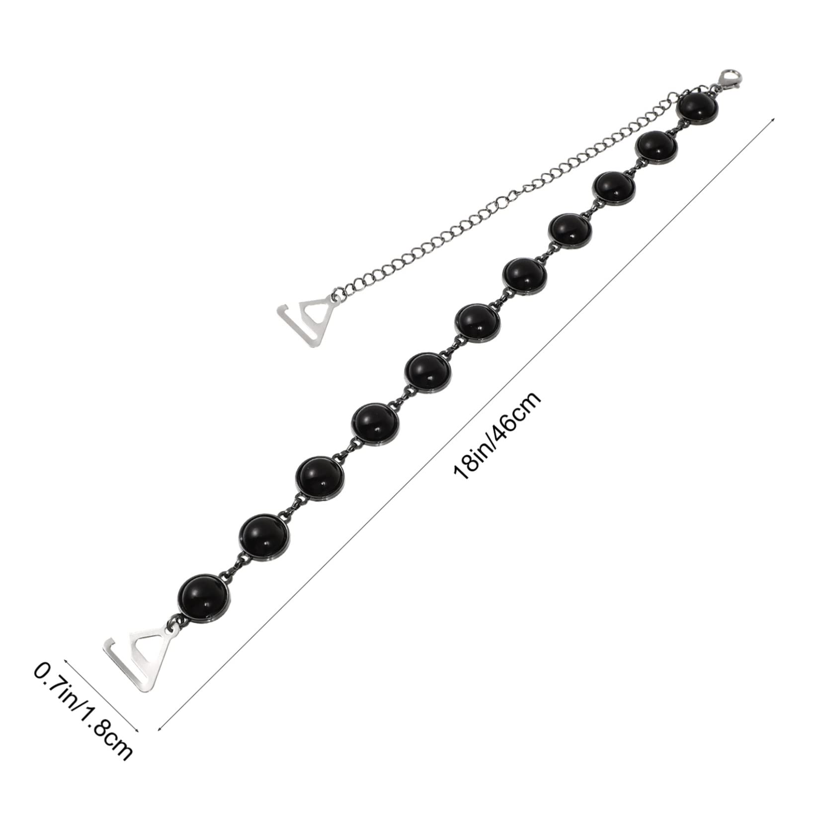 VANZACK Tirantes de Sujetador 2 Pares Perlas Ajustables Antideslizantes Diseño Elegante (negro y Blanco), Accesorios Decorativos para Mujer, Reemplazo para Lencería y Vestidos