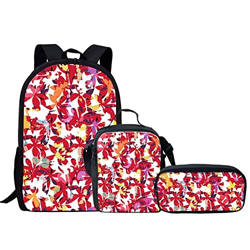Sac à dos pour filles grand volume pour ranger repas et fournitures fleurs