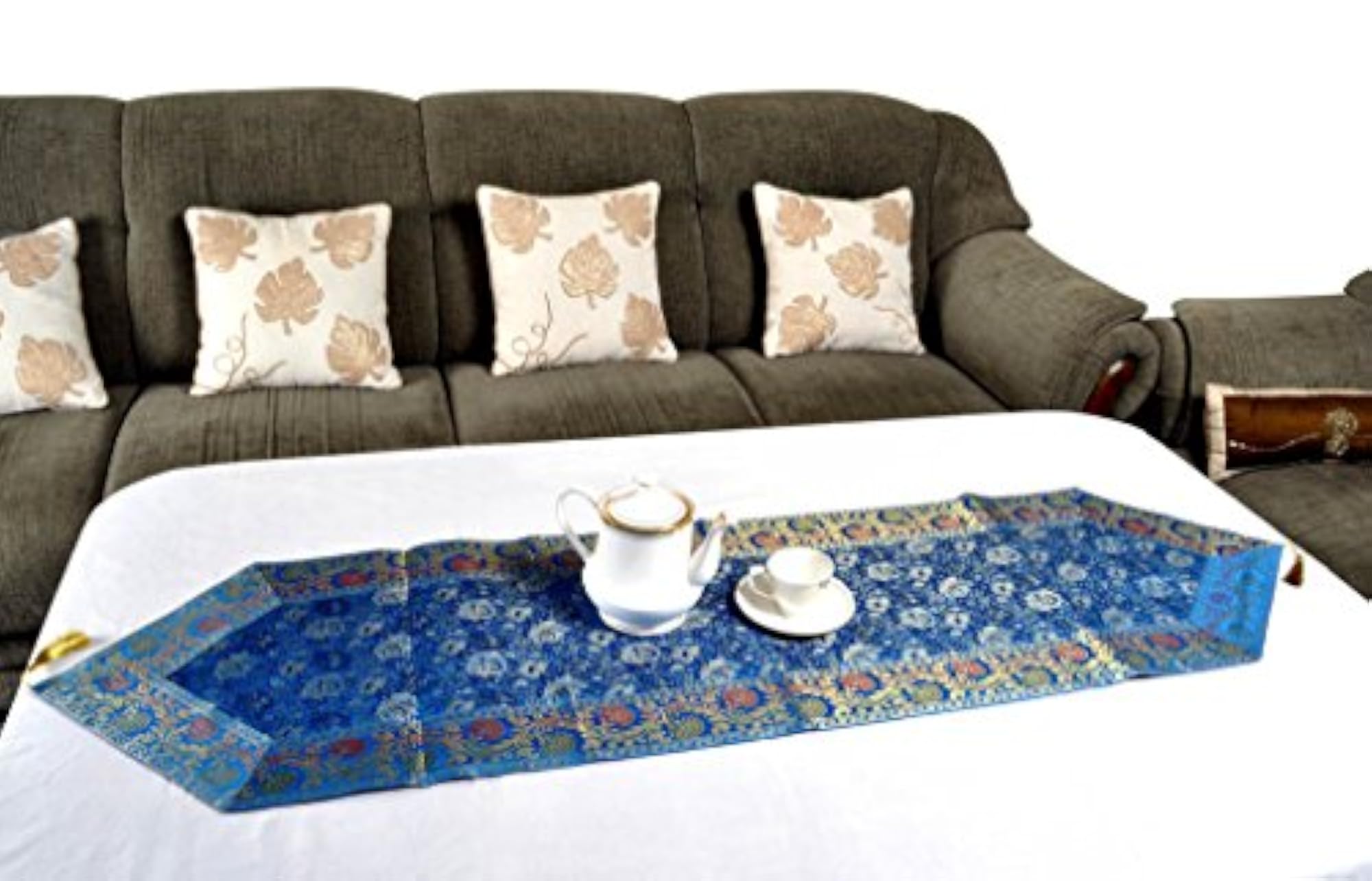 Lal Haveli Long Silk Table Runner for Wedding