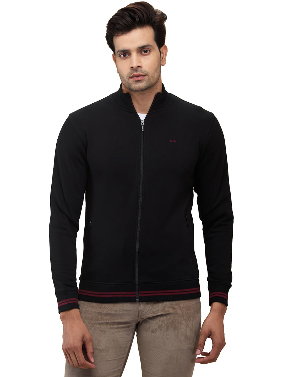 colorplus Men Regular Fit Plain Pattern Acrylic Merino Wool Blend Full Sleeve V Neck Casual Winter Wear-picture-47