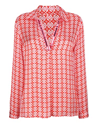 Alba Moda Schlupfbluse Erwachsene-Weiblich Figurumspielend Orange, Pink,...