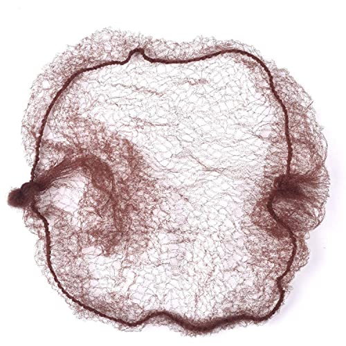 Hair Net 100 Pcs, Smilco 20 Inches Elasticity Invisible Elastic Mesh Wig Nets For Hair Bun Making Ballet Dancer Kitchen Food Serive (Brown) #TOP1