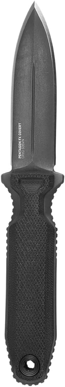 SOG Pentagon FX Covert Professional Fixed Blade Knife for Tactical Needs | Double-Edge CYRO S35VN Full-Tang Steel Blade