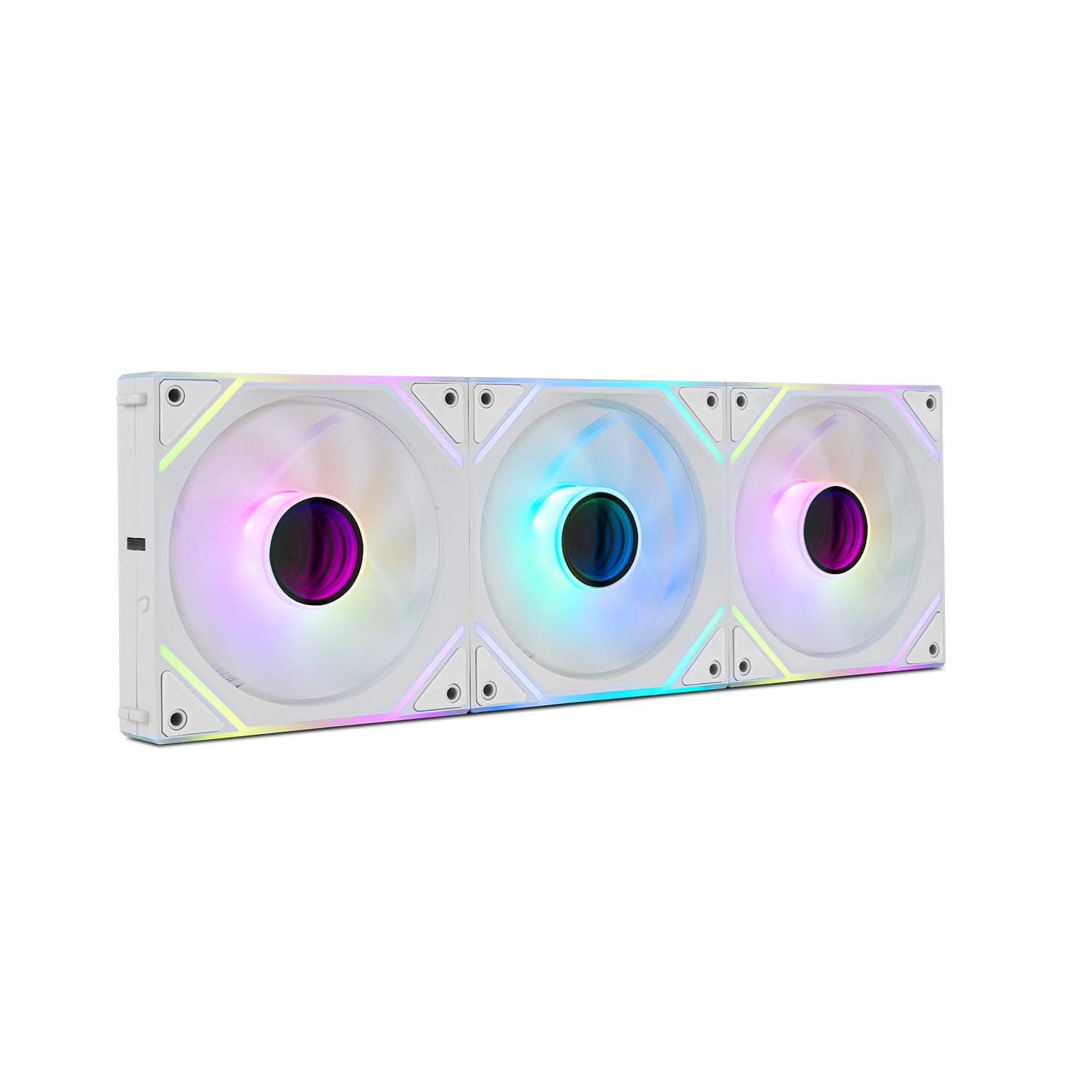 NOX XTREME PRODUCTS HUMMER PRO LINK – Kit of 3 Magnetic 120mm ARGB Fans with PWM, Wireless Connection, Infinite Mirror Lighting, Quiet and High Cooling for PC Gaming, White