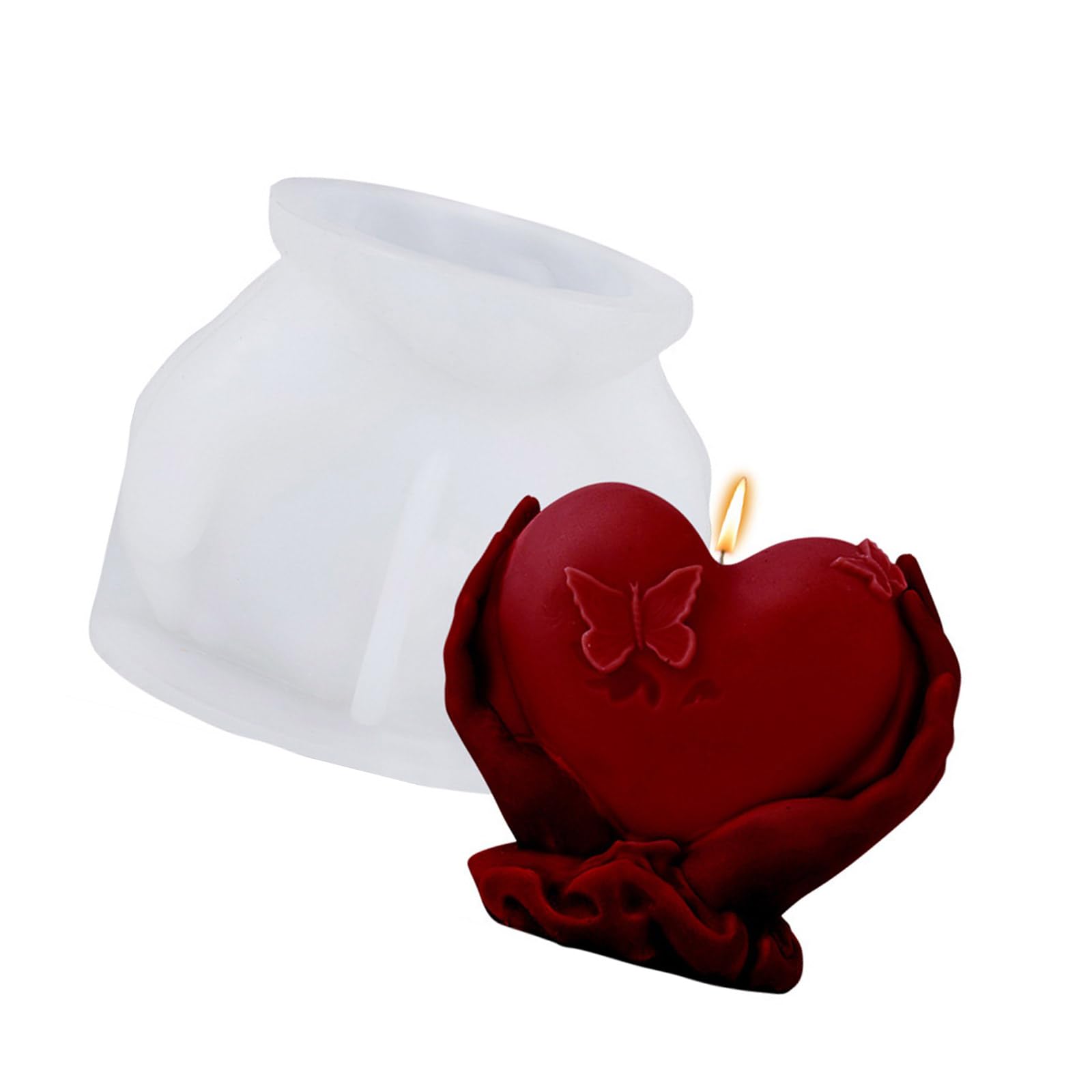 Buxuaaaa A Buxuaaa Shape Silicone Molds For Making Soap Heart Shape Silicone Molds For Epoxy Resin Gypsum Decoration Heart Mold