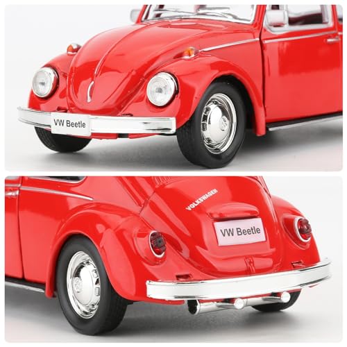 imtfzct 1/36 Volkswagen Käfer (VW Beetle) Casting Auto Modell, Zinklegierung Spielzeug Auto für Kinder, Zurückziehen Fahrzeuge Spielzeug LKW für Kleinkinder Kinder Jungen Mädchen Geschenk