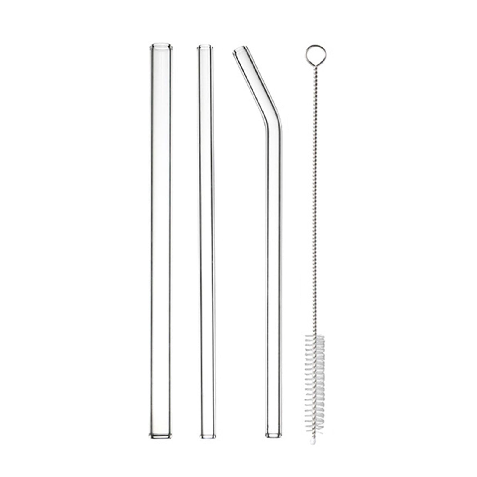 Unique Glass Drinkware Set Delicate Glass Cups Set With Straw For Functional Use In Cafes Offices And Social
