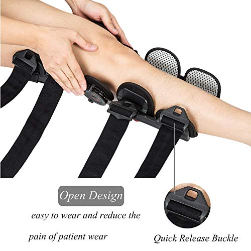 Hinged ROM Knee Brace, Adjustable Post Op Knee Brace Support Pad Orthosis Splint Wrap Medical Orthopedic Stabilizer for Men (No Sling) - Thumbnail 2