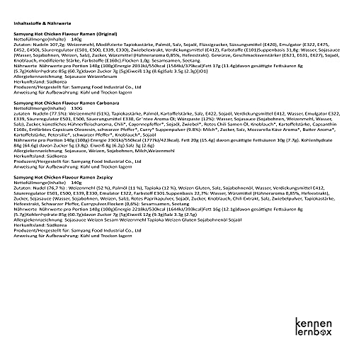 Kennenlernbox Samyang Buldak Box | 15 stuks Hot Chicken Ramen Combo | 5-pack Hot Chicken & 5-pack Carbonara & 5-pack 2x Spicy - Image 4