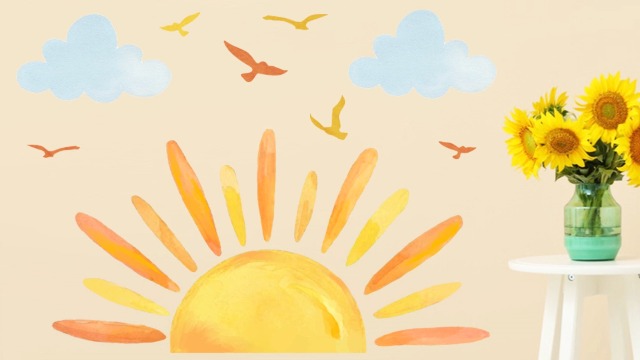 Vinilos Decorativos Mfault Boho Sunshine Birds 35x12 in miniatura 7