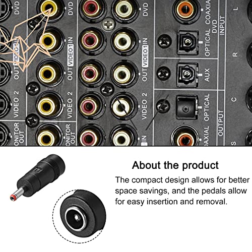 Conector adaptador DC hembra a macho 5.5x2.1mm a 3.5x1.35mm 5 unidades miniatura 3