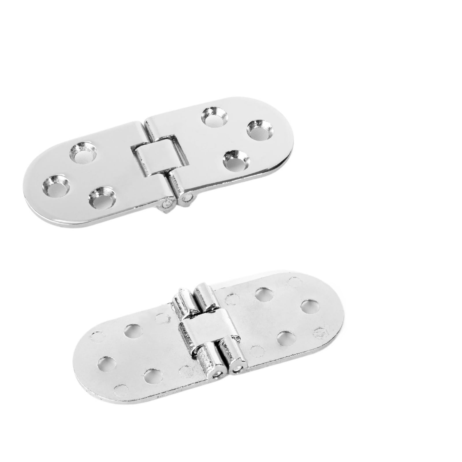 2pcs 180 Degree Foldable Hinges Cabinet Door Hinge(Nickel 2pcs)