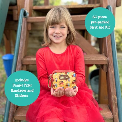 Image of KeepGoing Daniel Tiger's Small Travel First Aid Kit Kids - 60 Pc. Mini First Aid Kit for Purse, Diaper Bag, & Backpack with Latex-Free Bandages - 4 Oz., & 4.5 x 3.5 x 2 in, TSA-Approved