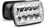 Nilight - 20014H LED Headlights 7x6 Rectangle LED Headlights 2PCS 45W Hi/Lo Beam w/DRL for Jeep Wrangler YJ Cherokee XJ Trucks 4X4 Offroad Headlamp Replacement, 2 Years Warranty