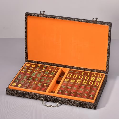 Juego de Mahjong Paijiu de Madera Natural miniatura 5
