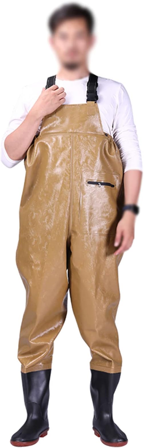 Fishing Waders with Boots, Chest Waders for Men Women, Waterproof Fishing Huntiners for Men Women, Waterproof Fishing Hunting Chest Waders, Full Body Waders Dry Suit, Fishing Pants,Gray,45EU