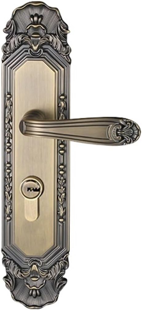 Chinese Style Pure Copper Indoor Bedroom Door Lock Full Copper Solid Wood Silent Room Chinese Style Home Door Handle(HC-6106gold)