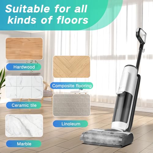 Image of Roller Brush and Filters Replacement Parts for Tineco Floor One S5 Steam /IFloor 5 Steam Cordless Wet Dry Vacuum Cleaner- 2 Roller Brushes + 4 HEPA Filters + 1 Cleaning Brush (7 Pcs)