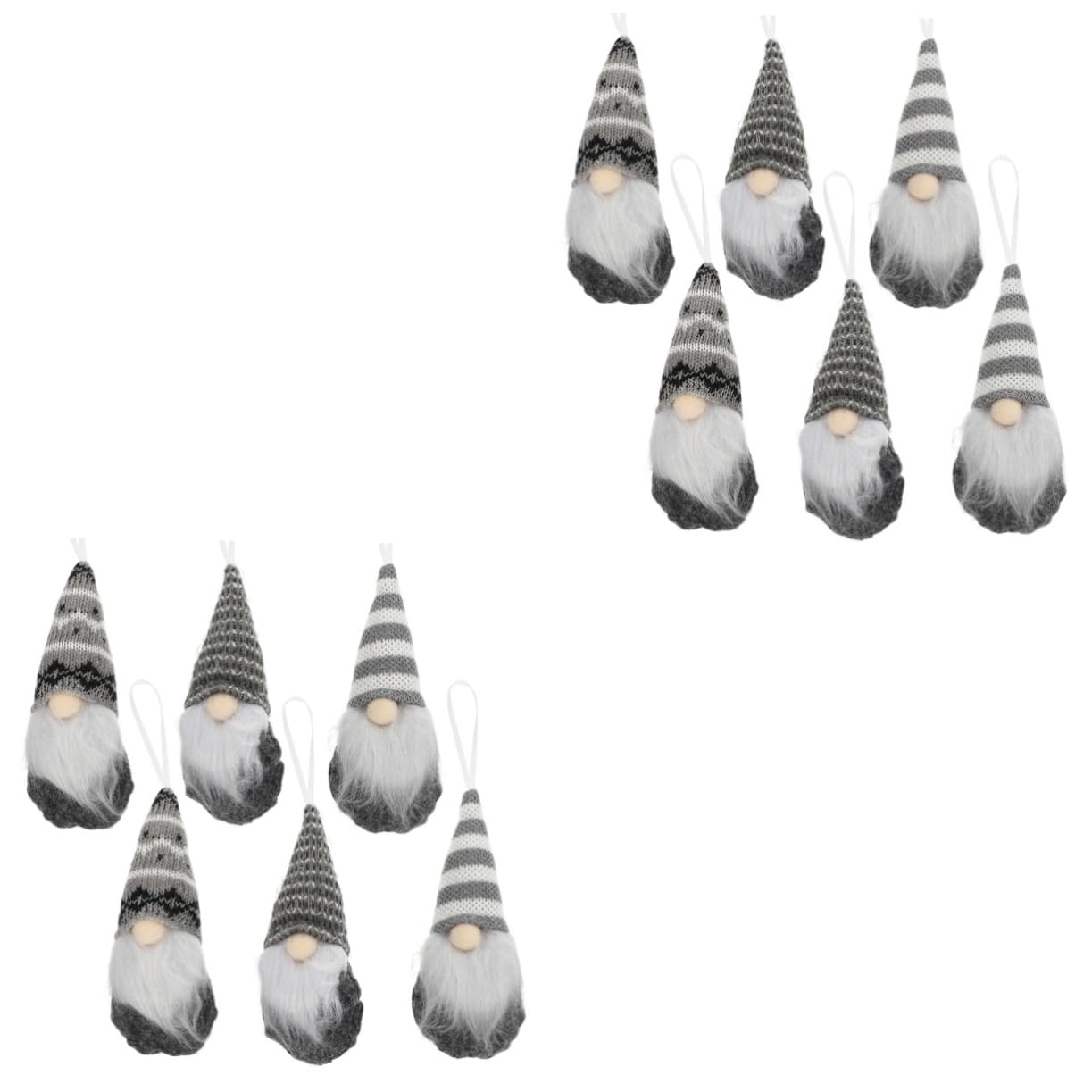 ABOOFAN 12 STK Weihnachtspuppe Weihnachtszwerge Ornamente Weihnachtszwergpuppe Gnom Hängende Verzierung Weihnachtszwerg-Ornamente Dekorative Kleine Wichtel Wichtelanhänger Stoff