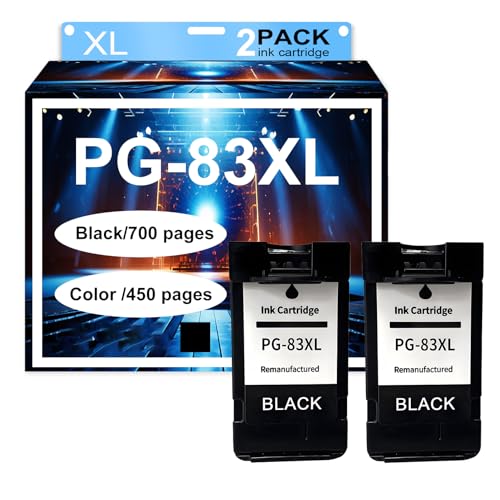 PG-83 CL-93XL Ink Cartridge Replacement PG-83 CL-93XL for Canon Pro E608 E618 E510 E518 Compatible Ink Cartridges Printer,Black*2