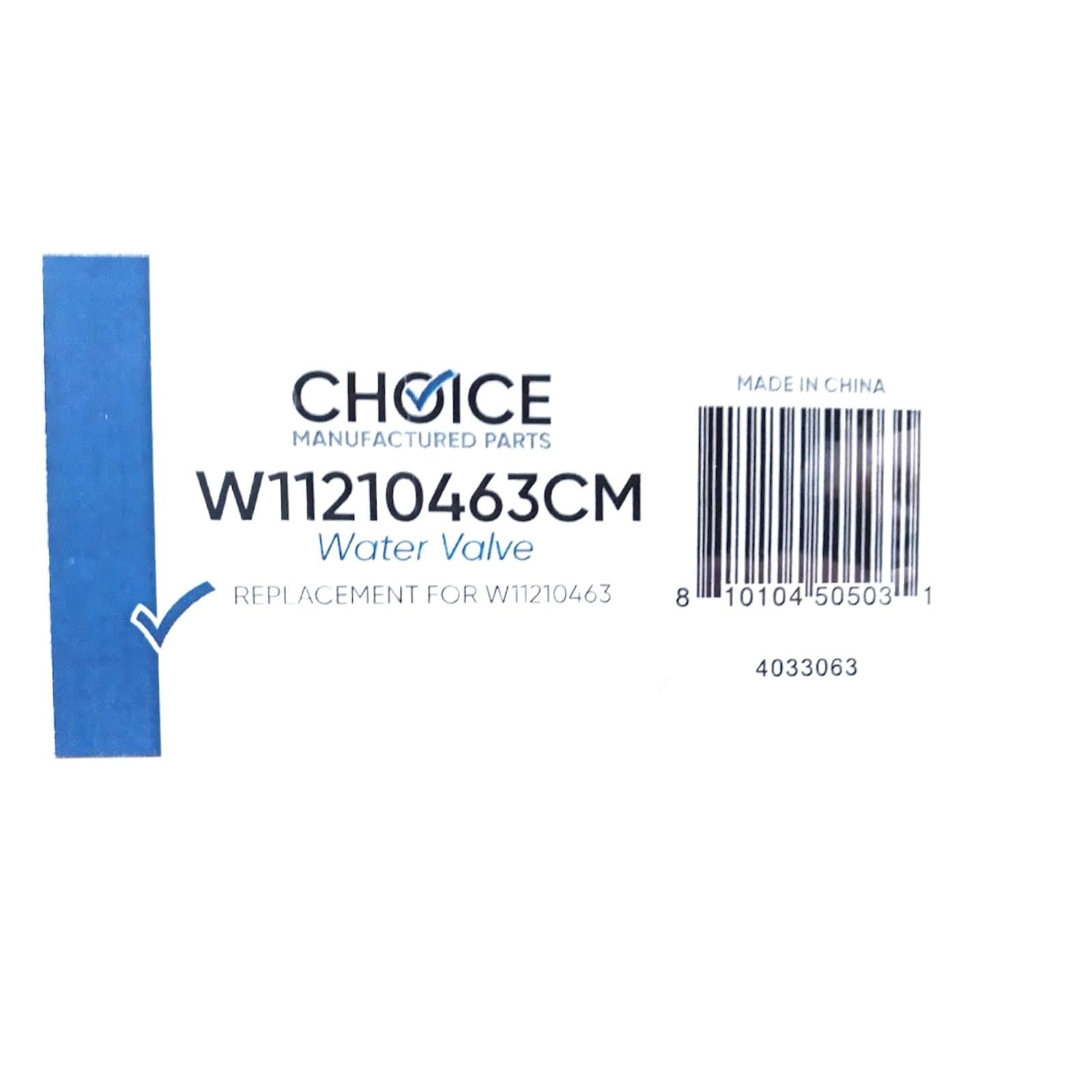 Whirlpool W11210463CM - Conjunto de válvula de entrada de agua para arandelas Maytag KitchenAid Amana Admiral Roper Kenmore, 8 puntas, 4 pines, Molex de 4 cables, sustituye a W11210463, AP6329219
