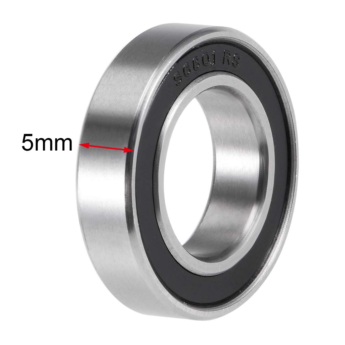 CoCud Rillen-Kugellager 6801-2RS – 12 Mm ID, 21 Mm AD, 5 Mm Dicke, Karbonstahl, Doppelt Versiegelt, 10 Stück