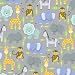 Zoo Animals Gift Wrap Flat Sheet 24" X 6'