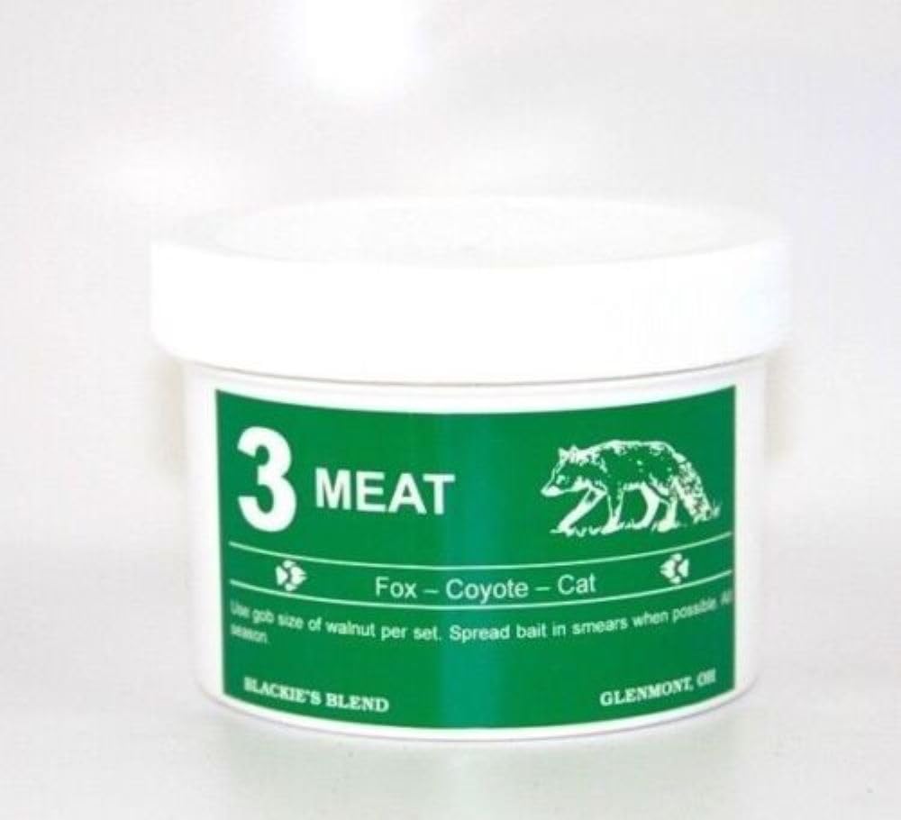 Blackie's Blend 3 Meat - Fox Coyote Cat Bait - 8 Ounce Jar