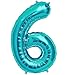 Gifloon Number 6 Balloon, Large number balloons 40 inch, 6th Birthday Party Decorations Supplies 6 Year Old Birthday Sign Decor