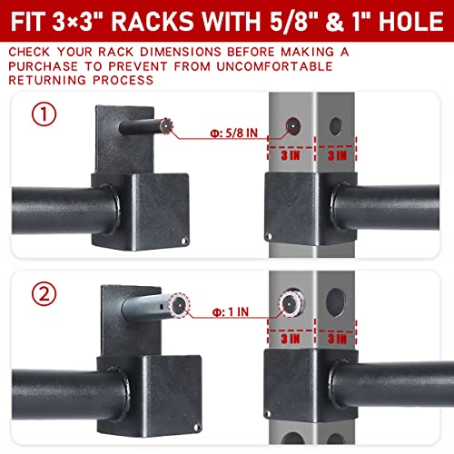 Syl Fitness Olympic Weight Plates Holder Power Rack Attachment Weights Storage Rack, Fit 3X3" Rack (5/8" & 1" Hole) #TOP1