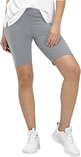 HUE Essentials Womens High-Rise Bike Shorts Granite Grey Small 4-6