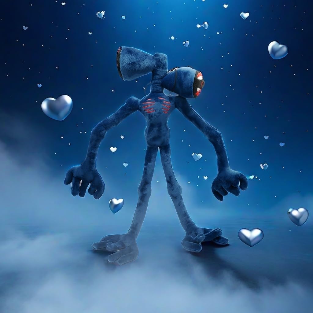 Siren Head Plush Toy - New Series Siren Head with Built-in Steel Wires and Limbs Can be Posed - Cartoon Cat Dog Rabbit Plush Toy for Christmas Halloween Birthday Party