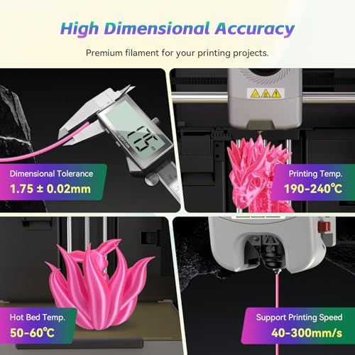 Image of FLASHFORGE Silk+ PLA Filament 1.75mm Pink, Silky Texture 3D Printing Filament, Enhanced Layer Adhesion with Stunning Surface Finish; Chrome-Like Brilliance and Silk-Smooth Perfection
