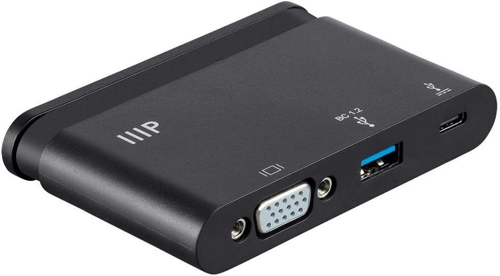 Blасk Frіdау - 50% оƒƒ Monoprice USB-C VGA Multiport Adapter - White, With USB 3.0 Connectivity & Mirror Display Resolutions Up To 1080p @ 60hz - Select Series