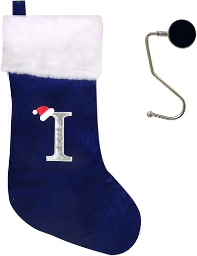 Vista 80 de Medias de Navidad con monograma de 20 pulgadas con letras, medias de Navidad súper suaves, medias grandes con monograma, medias de letras rojas