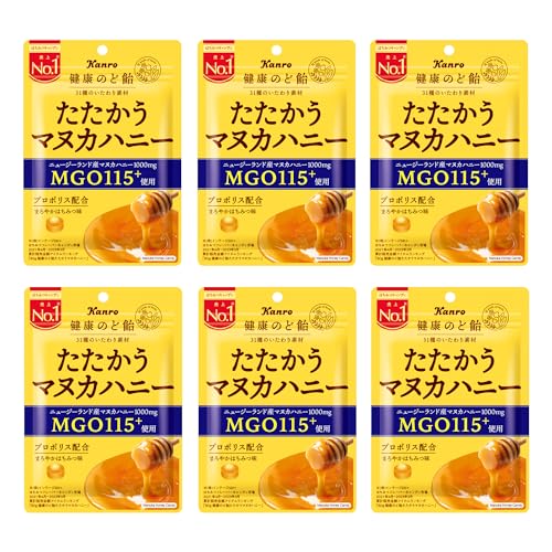カンロ 健康のど飴たたかうマヌカハニー 80g×6袋
