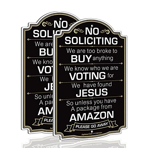 Panneau No Soliciting résistant aux intempéries et à la décoloration