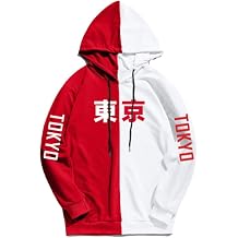 Tokyo City Hoodies Japan Harajuku Pullover Sweatshirt Hip Hop Streetwear Patchwork Long Sleeve for Men Women