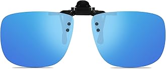 WANGLY Polarized Unisex Clip on Flip up Sunglasses over Prescription and Reading Glasses Frames