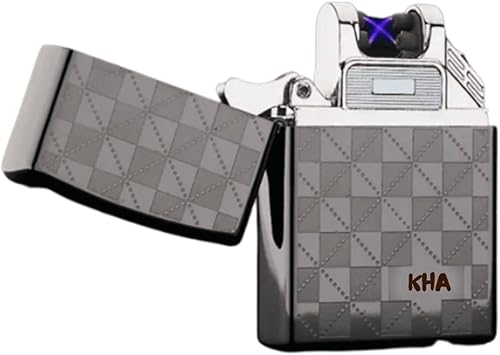 Miniatura 3 de KHA Encendedor eléctrico recargable por USB, encendedor resistente al viento con indicador de batería (dragón negro)