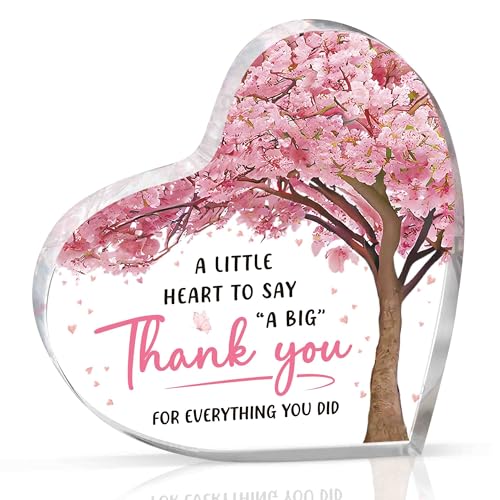 Product Image of the Milcier Thank You Gifts for Women, Appreciation Gifts Acrylic Heart Plaque, Birthday Christmas Thinking of You Gifts for Friend Grandma Mom Teacher Coworker