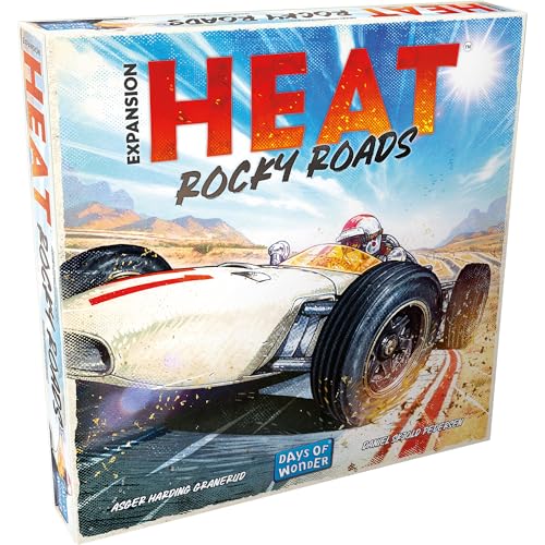 Asmodee | Heat - Rocky Roads | Board Game Expansion | Ages 10+ | 1-7 Players | 30-60 Minutes Playing Time