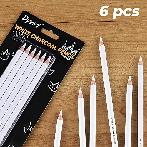 Dyvicl-White-Charcoal-Pencils-Drawing-Set-6-Pcs-Sketch-Highlight-Pencil-Hard-Charcoal-White-Pencils-for-Drawing-Sketching-Shading-Blending