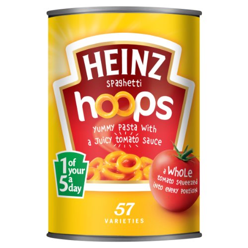 Heinz spaghetti hoops in tomato sauce 400g (5000157006899)