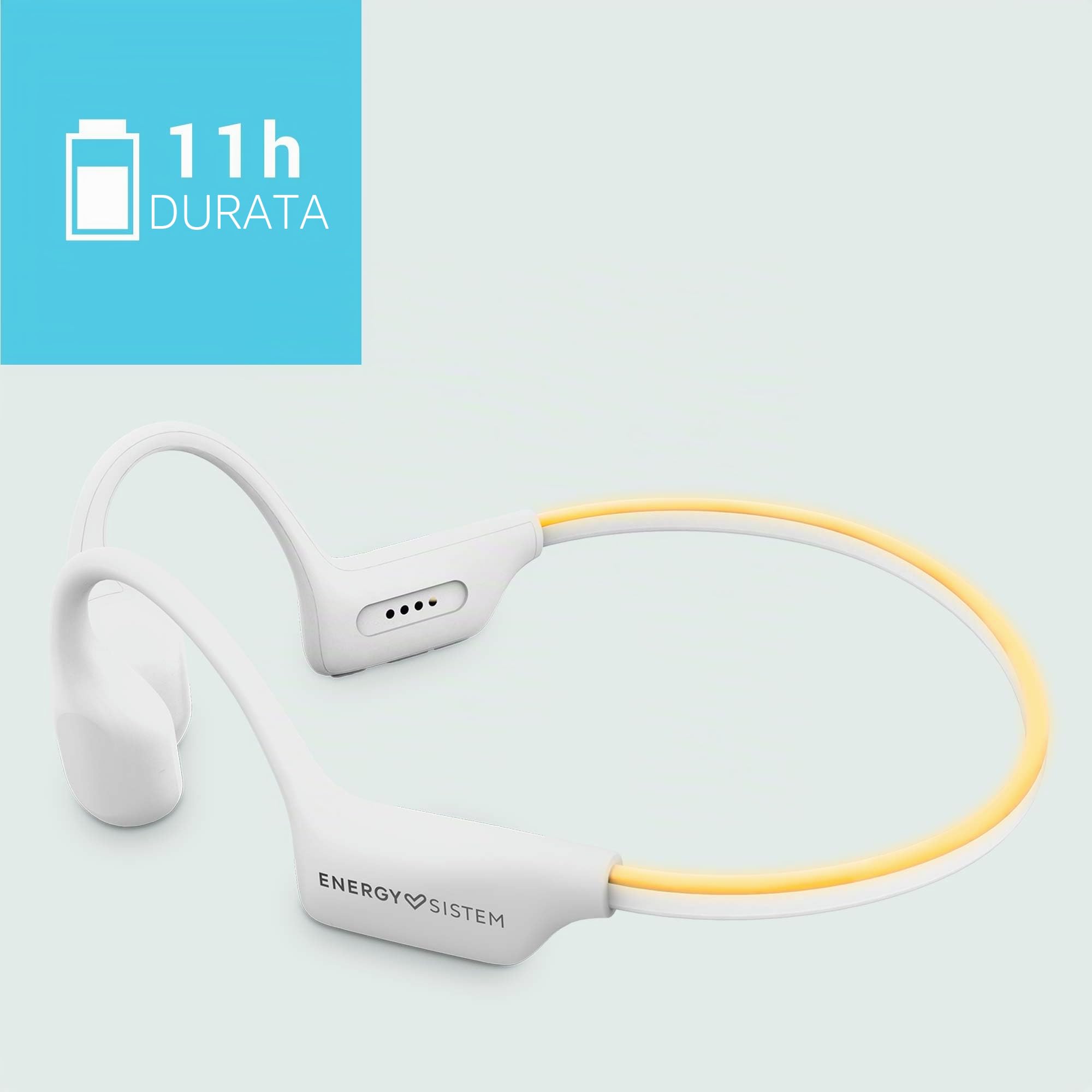 Energy Sistem AquaSport - Cuffie Bluetooth (Bluetooth 5.4, 11 ore di batteria, microfono, lettore MP3, impermeabile