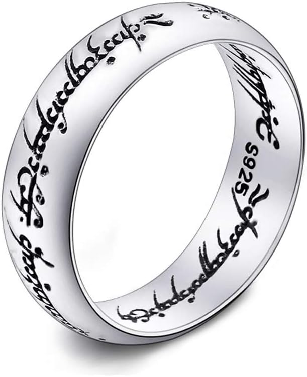 ZMY Home925 Sterling Silver Jewelry Ring, Hobbit Gift The Lord of Ring for Women Men (7)