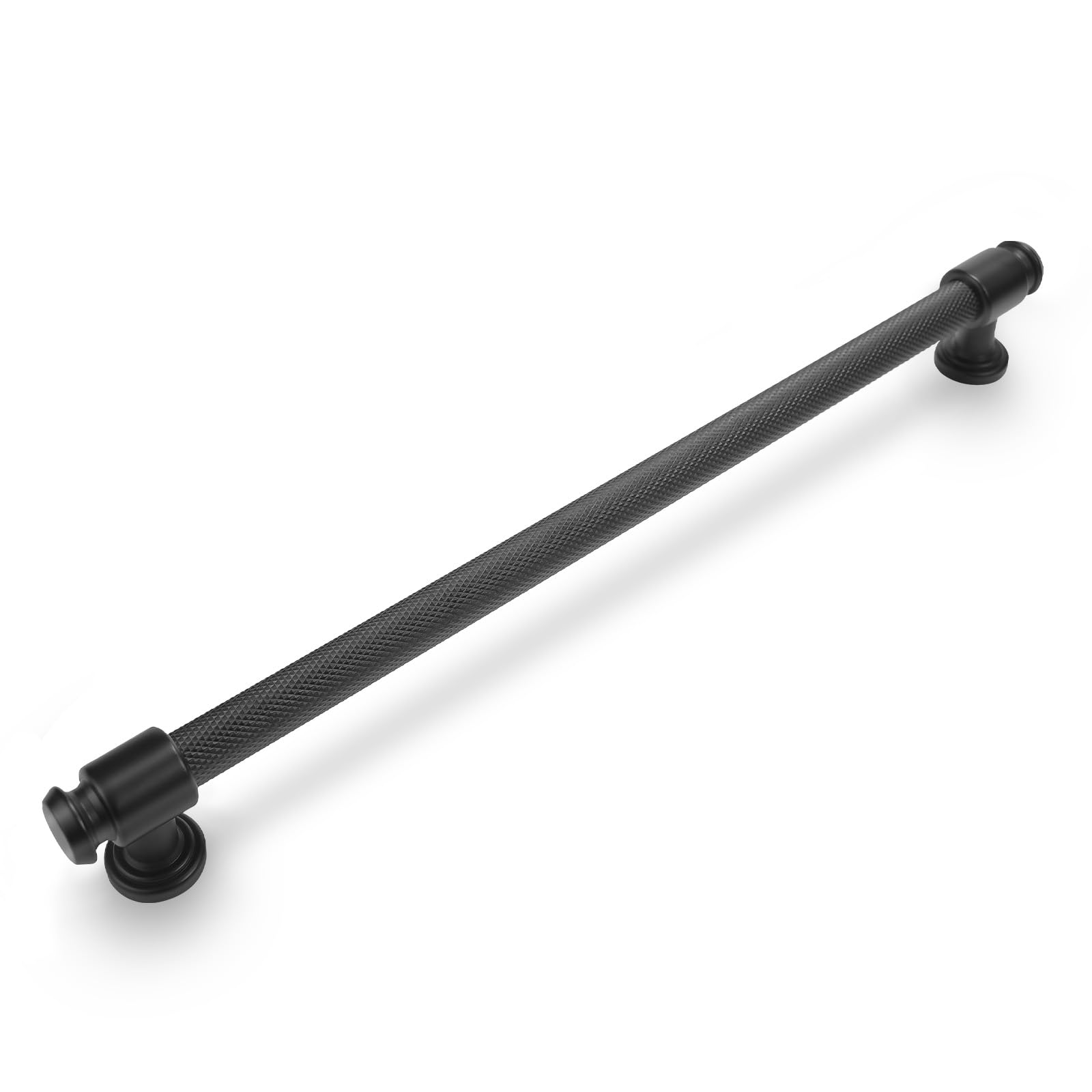 Schrankgriffe und Schubladengriffe, mattschwarz, 320 mm, Schwarz, 6 Stück